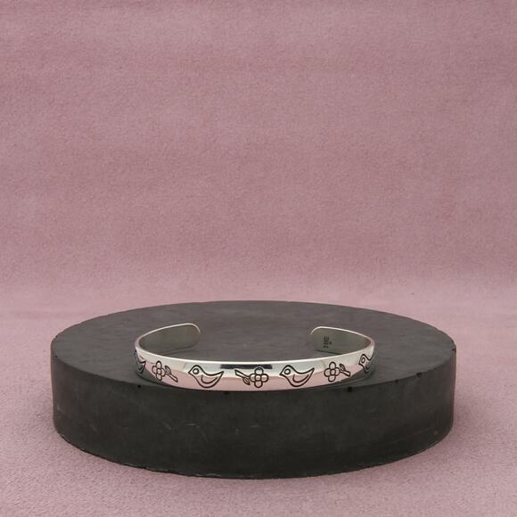 James Avery Jewelry - james avery sterling silver childs birds and flowers cuff bracelet size 5.25in